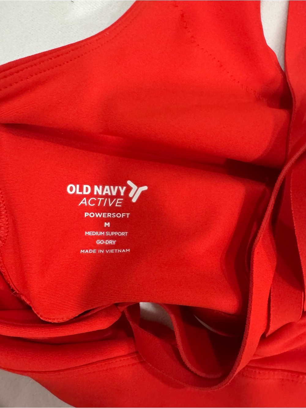 Old Navy Active Power Soft Red Cross-Back Sports Bra - Picture 3 of 3